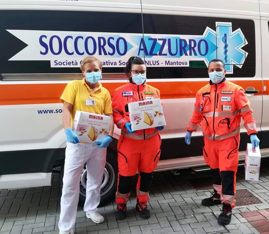 Donazione di colombe per gli ospiti da parte di Regione lombardia attraverso la ditta Maina.